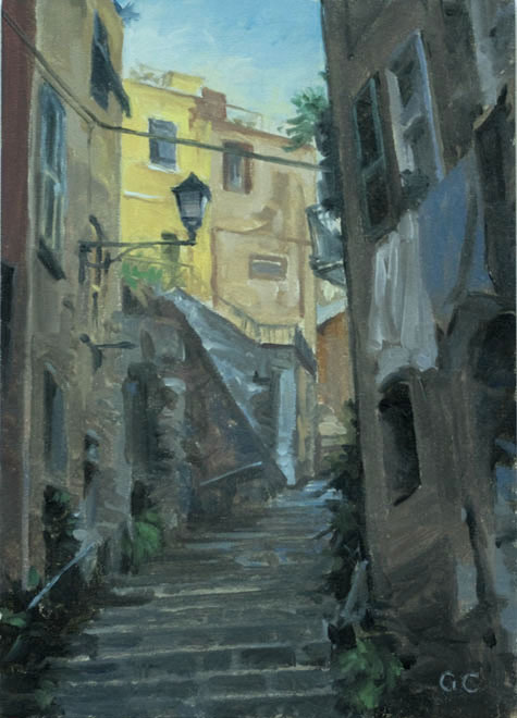 monterosso winding steps